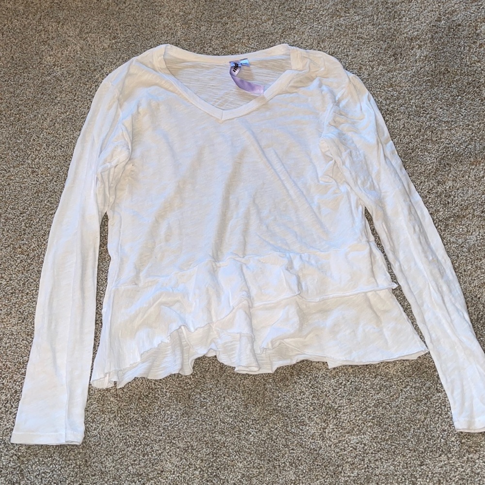 White flowy top